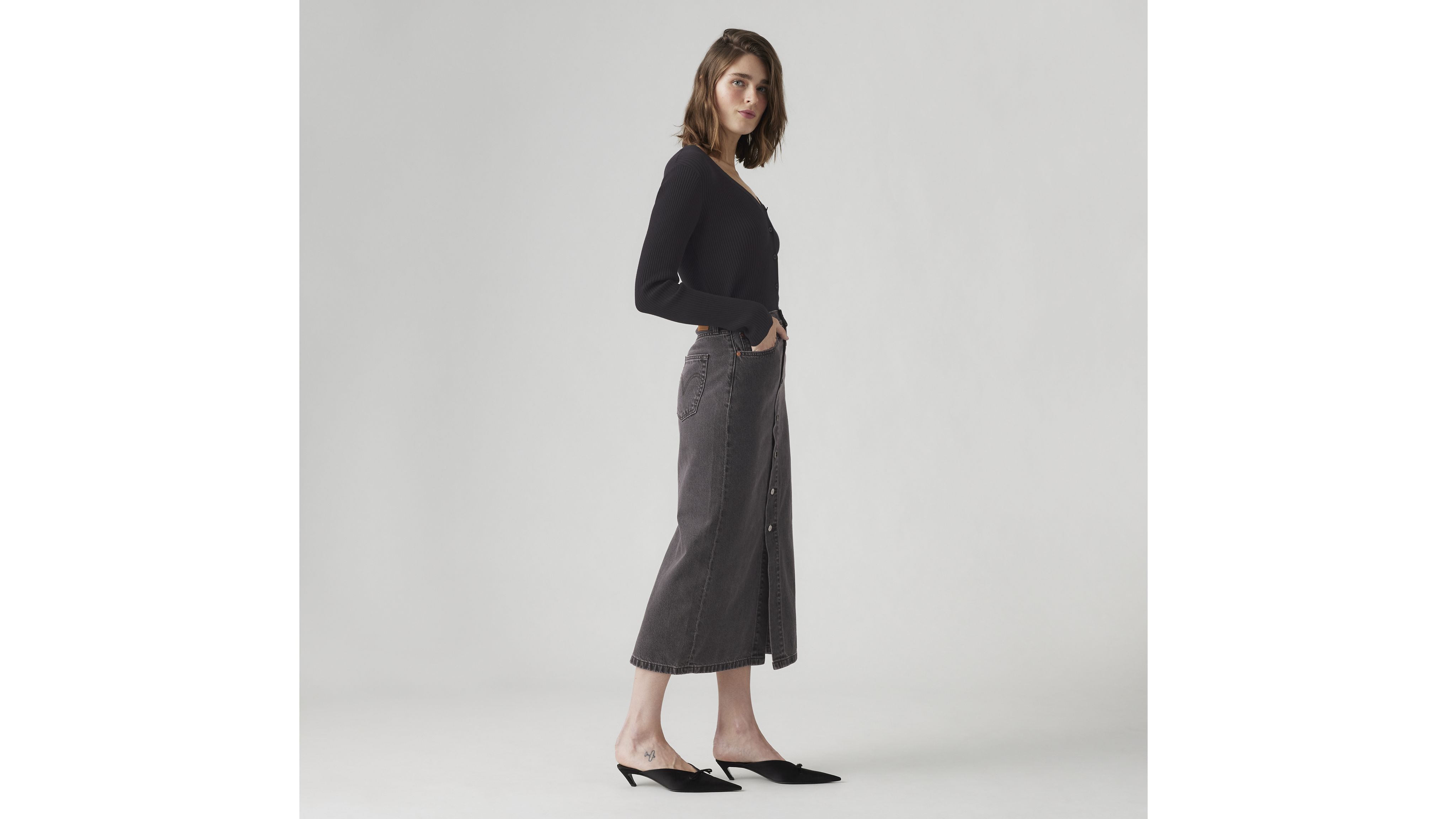 Button Midi Skirt 4