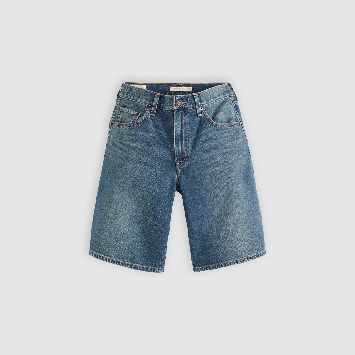 Baggy Dad Jorts — Hinged Heart - Dark Wash
