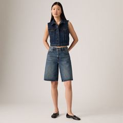Baggy Dad Jorts — Hinged Heart - Dark Wash 1