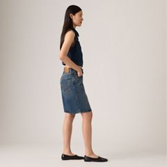 Baggy Dad Jorts — Hinged Heart - Dark Wash 4