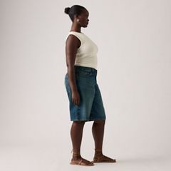 Baggy Dad Jorts — Hinged Heart - Dark Wash 10