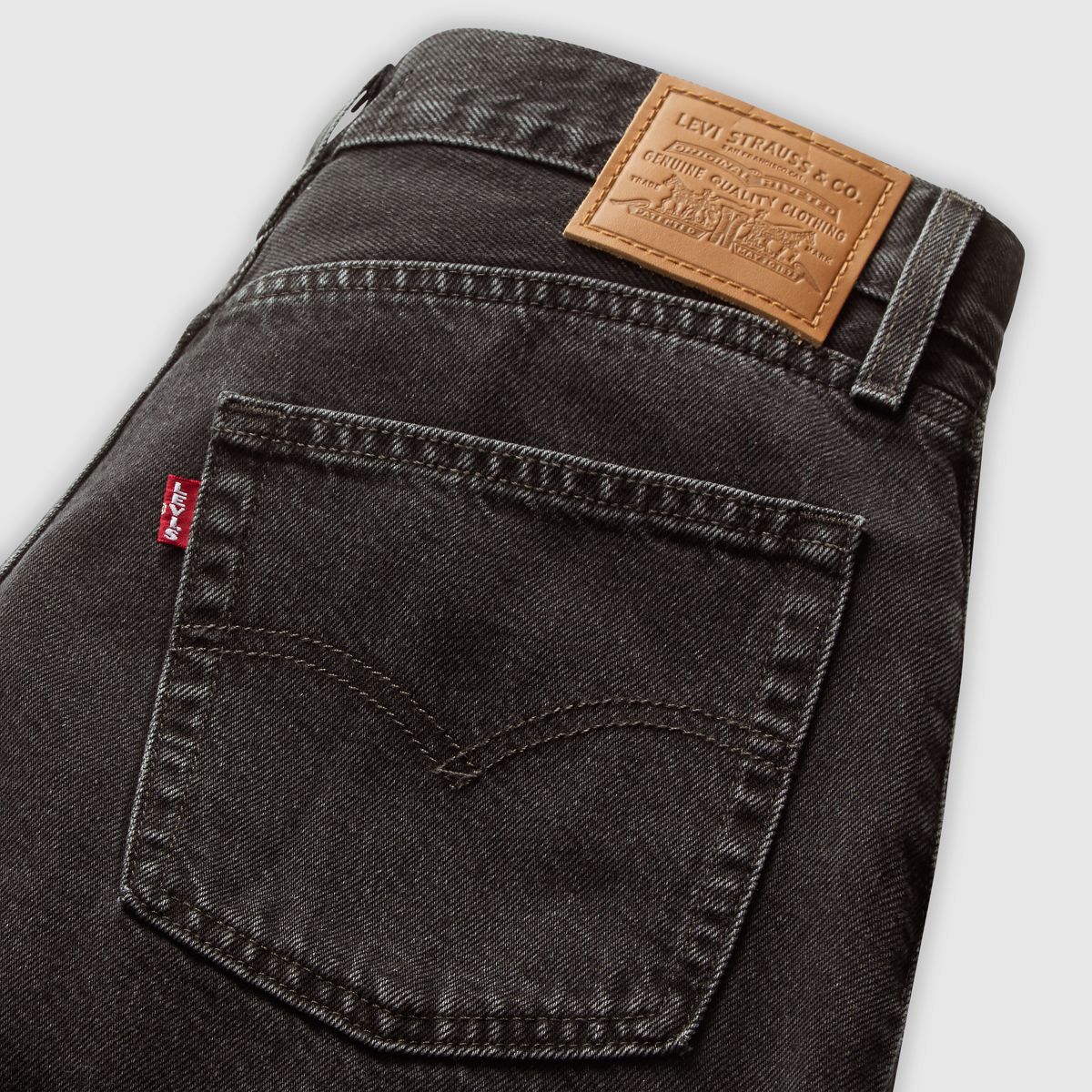 Baggy Dad Jorts — Open Mind - Black