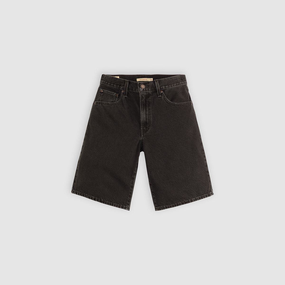 Baggy Dad Jorts — Open Mind - Black