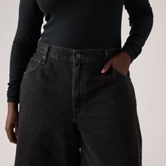Baggy Dad Jorts — Open Mind - Black 11