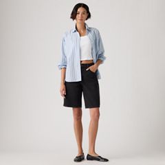 Baggy Dad Jorts — Open Mind - Black 1