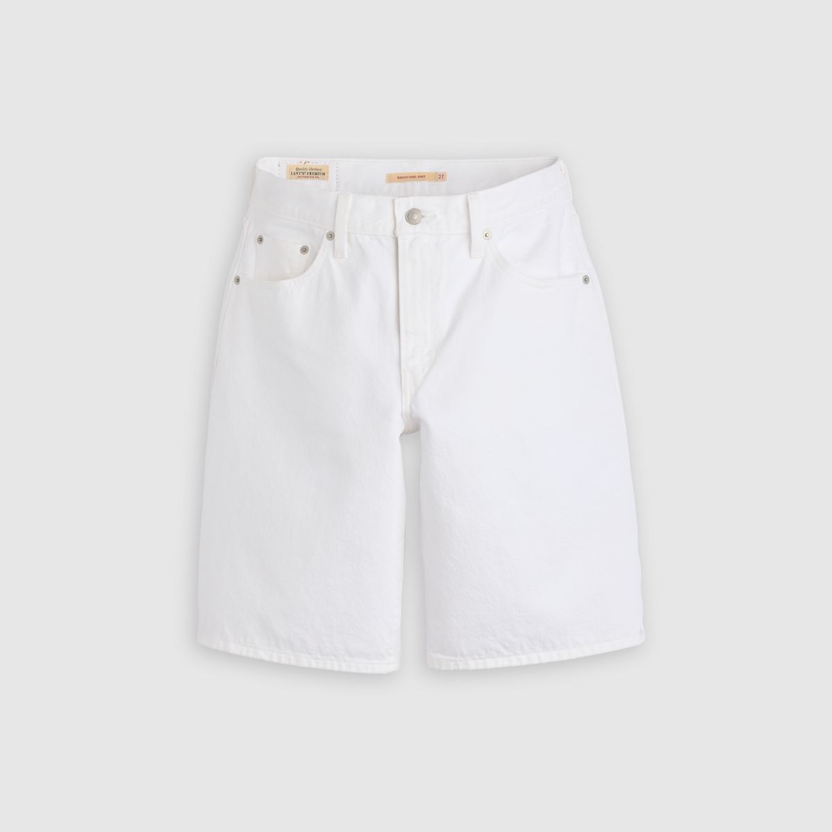 Baggy Dad Jorts — Tooth Fairy - White