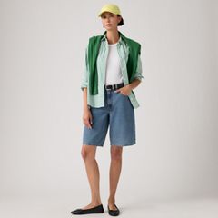 Baggy Dad Jorts — Own It Tencel - Medium Wash 1