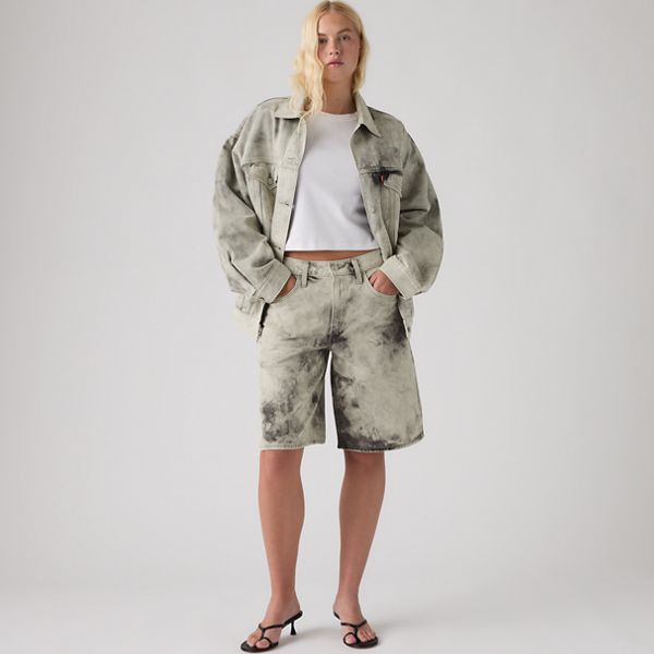 Baggy Dad Jorts — Soft Smoke Jort - Grey
