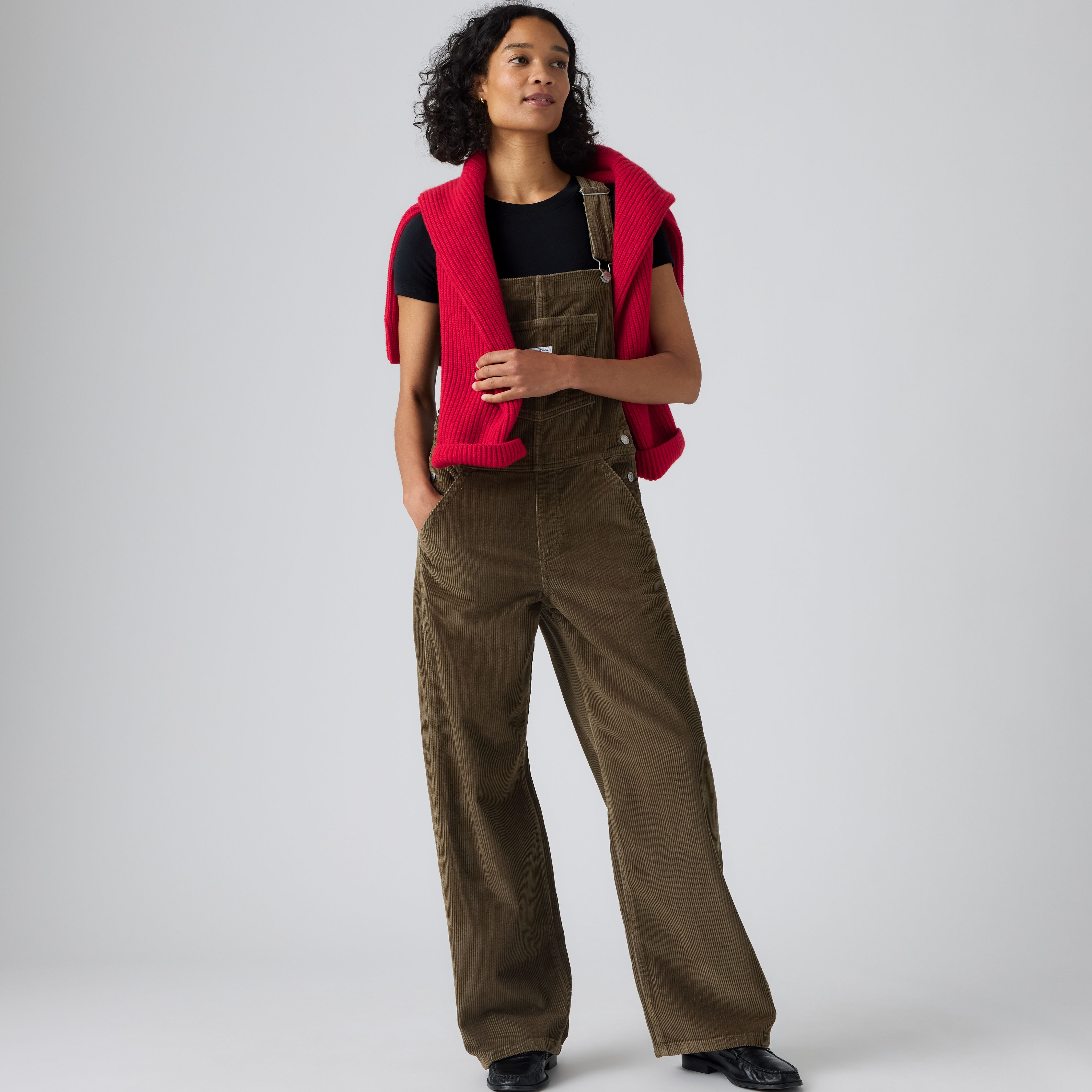 Corduroy Baggy Overalls 1