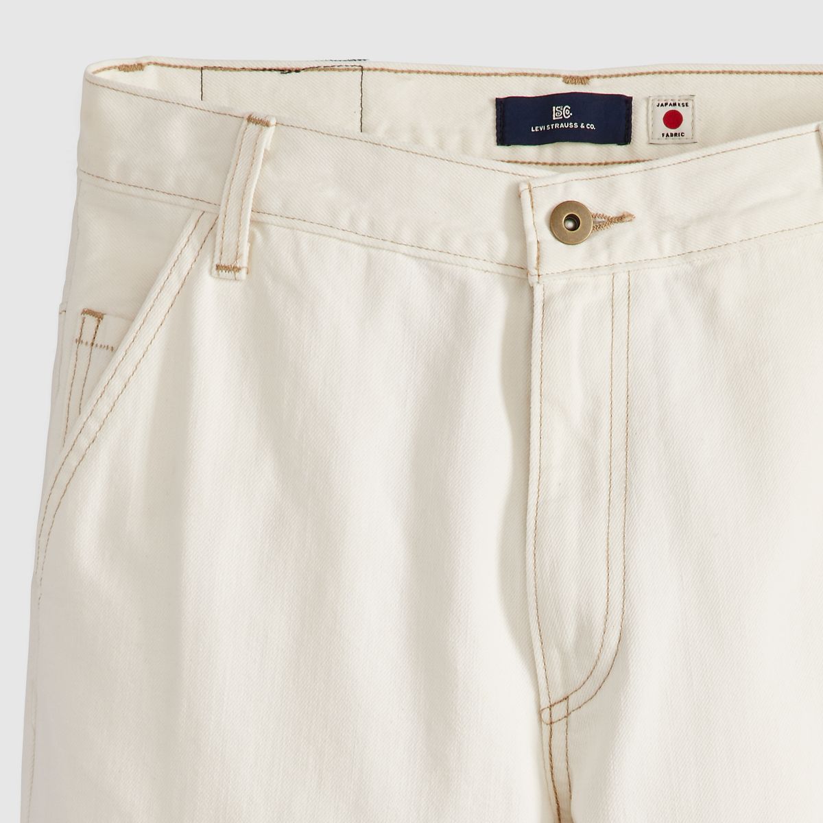 Carpenter Pants — Blue Ecru Foam - Beige