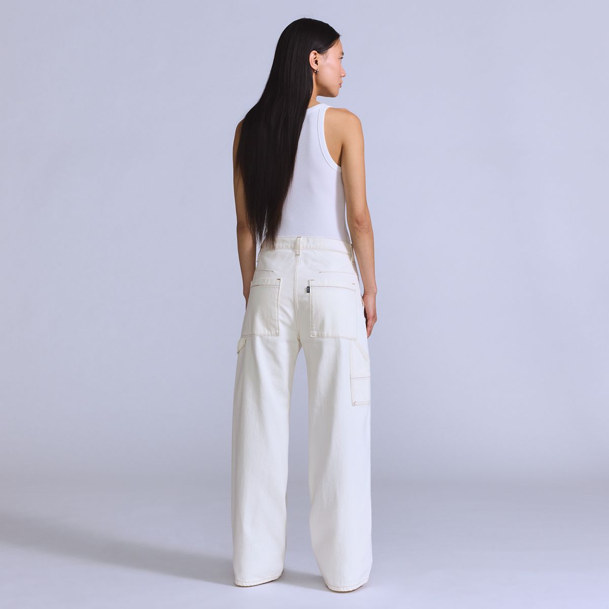Carpenter Pants — Blue Ecru Foam - Beige