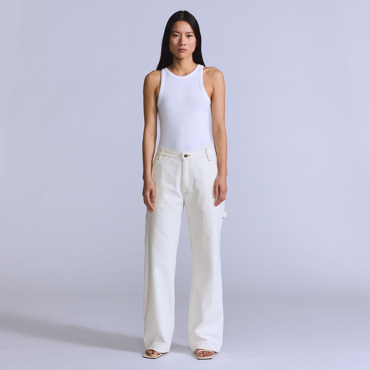 Carpenter Pants — Blue Ecru Foam - Beige