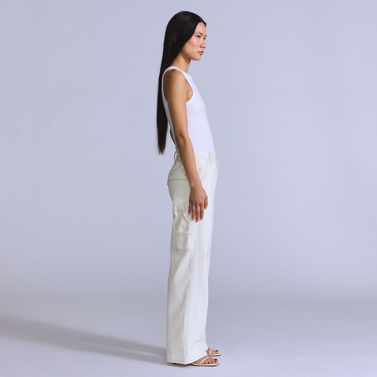 Carpenter Pants — Blue Ecru Foam - Beige