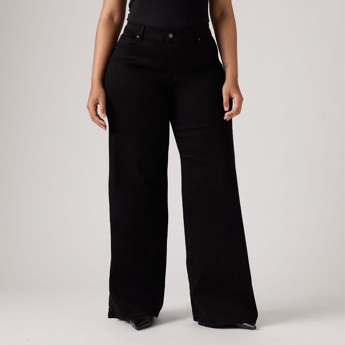 318 Shaping Wide Leg Women's Jeans — Soft Black
