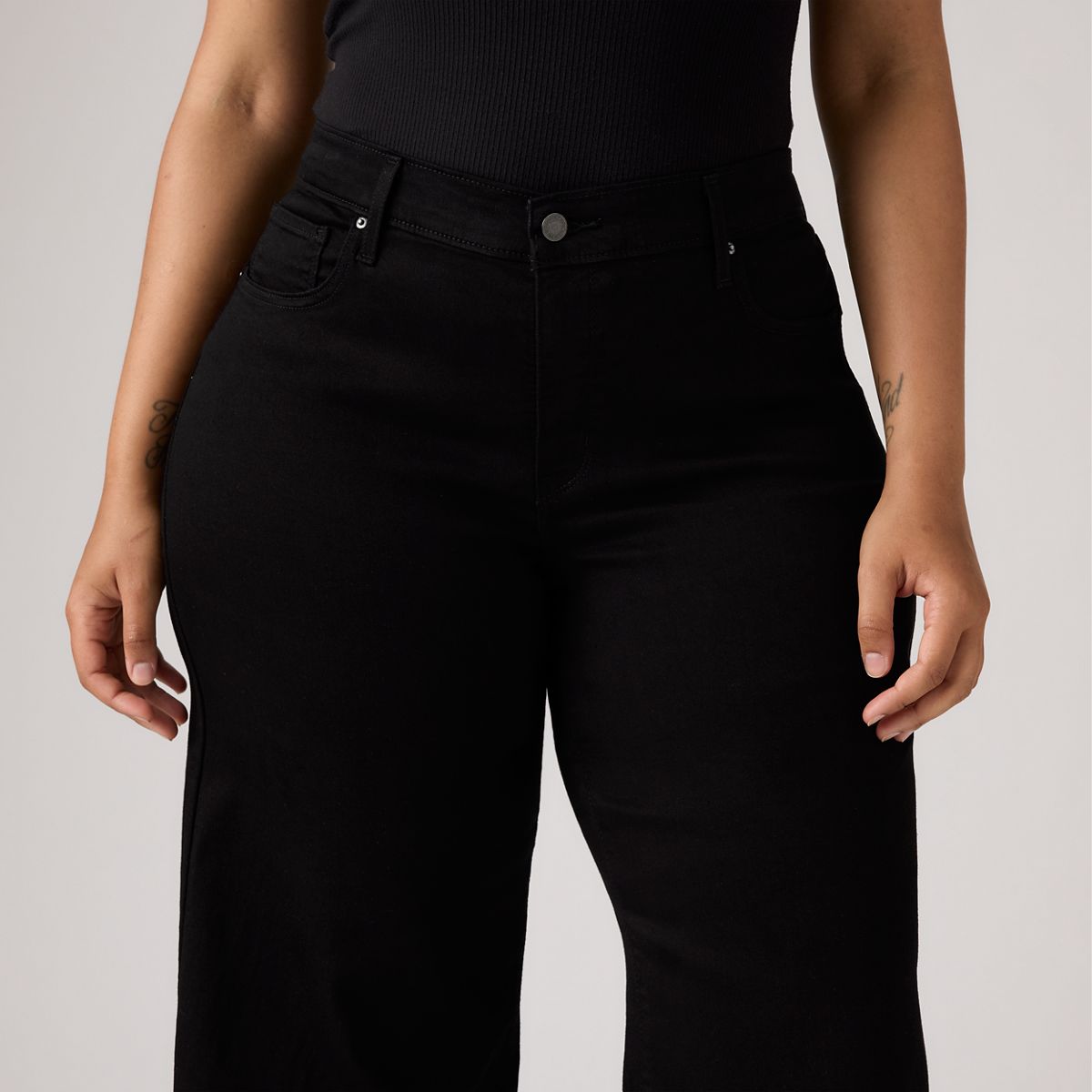 318 Shaping Wide Leg Women's Jeans — Soft Black
