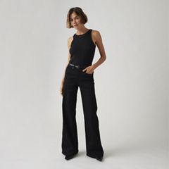 318 Shaping Wide Leg Women's Jeans — Soft Black 1