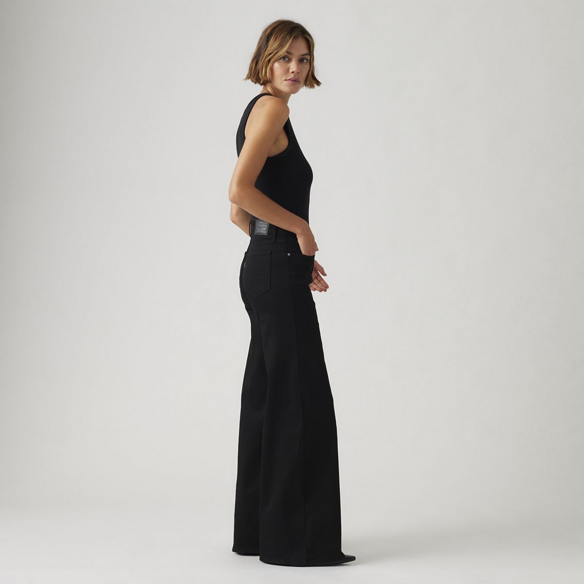 318 Shaping Wide Leg Women's Jeans — Soft Black