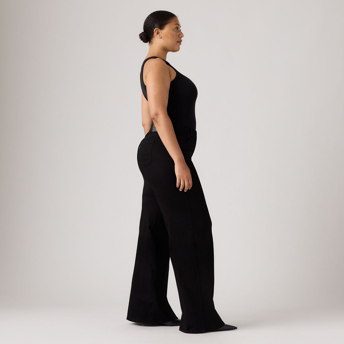 318 Shaping Wide Leg Women's Jeans — Soft Black