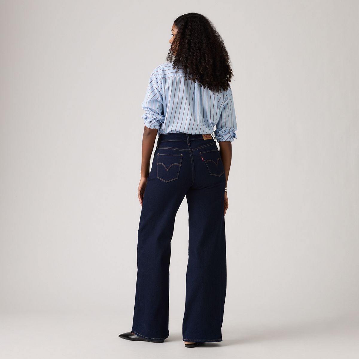 318 Shaping Wide Leg Women's Jeans — Darkest Sky - Dark Wash