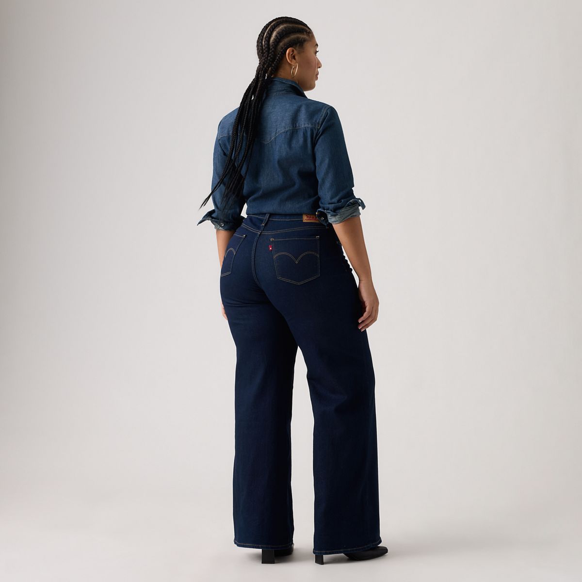 318 Shaping Wide Leg Women's Jeans — Darkest Sky - Dark Wash