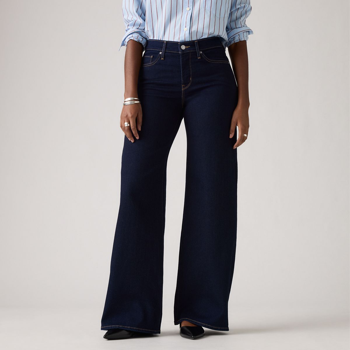 318 Shaping Wide Leg Women's Jeans — Darkest Sky - Dark Wash