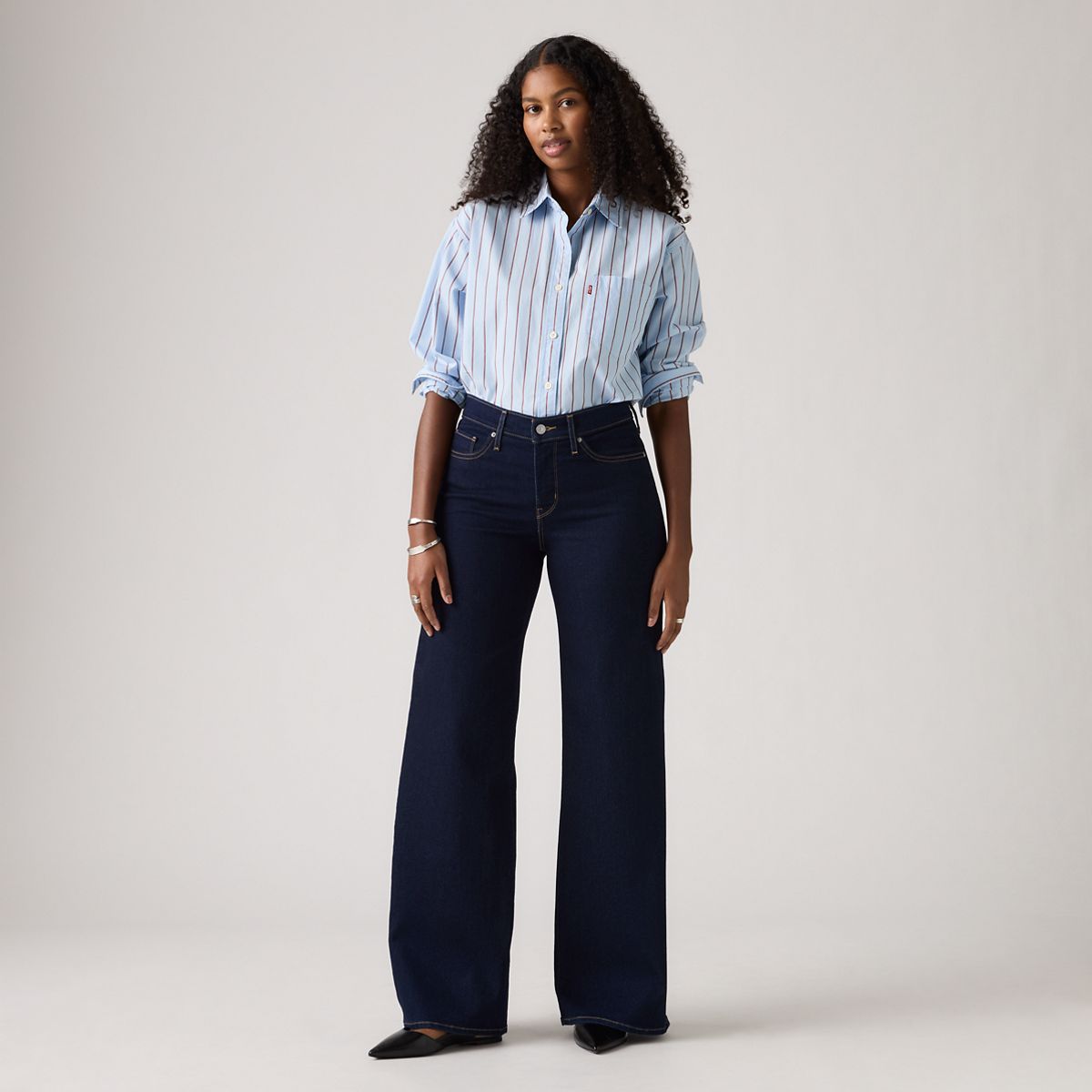 318 Shaping Wide Leg Women's Jeans — Darkest Sky - Dark Wash