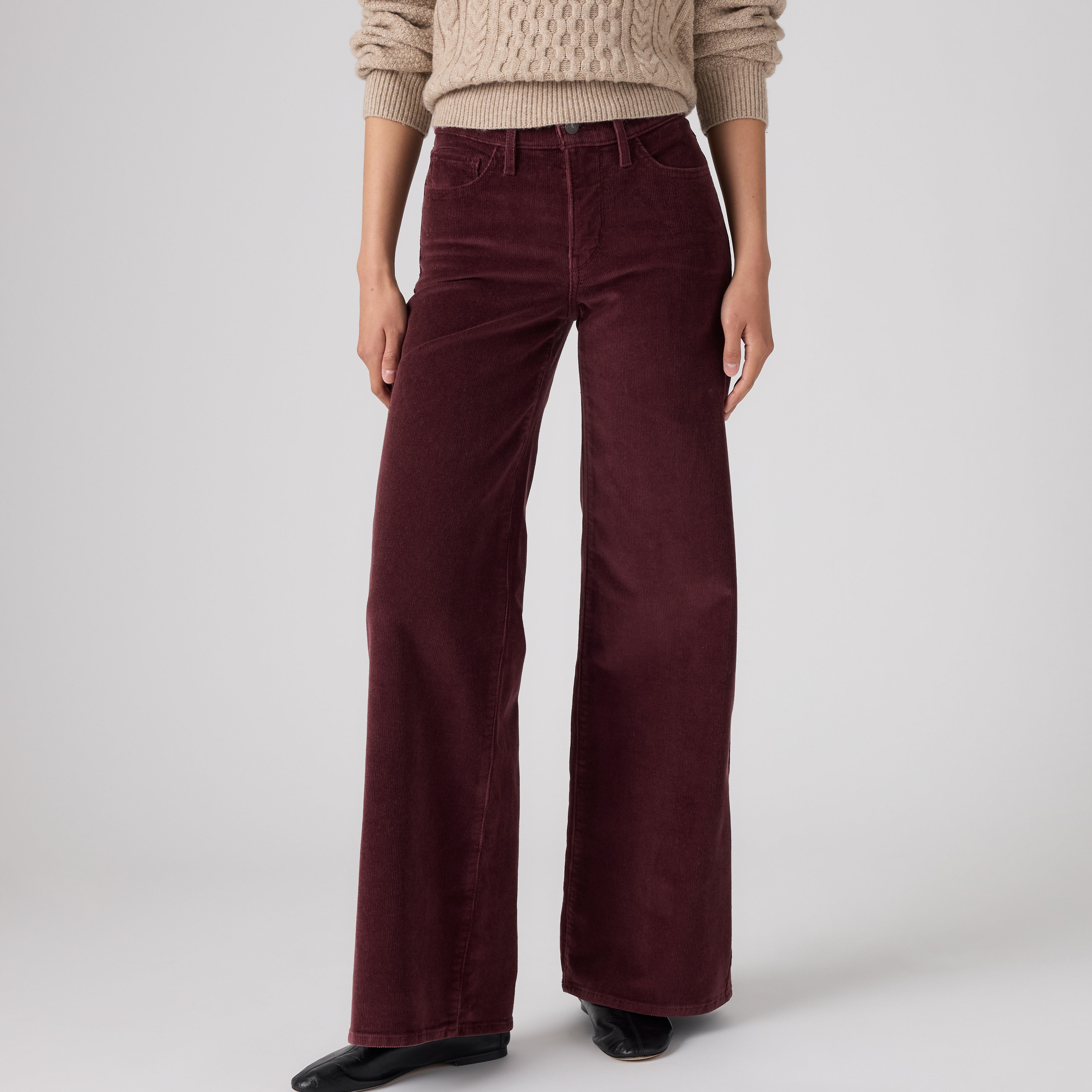 318 Shaping Wide Leg Corduroy Pants 2