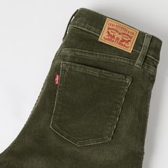 318 Shaping Wide Leg Corduroy Pants — Olive Night - Green 7