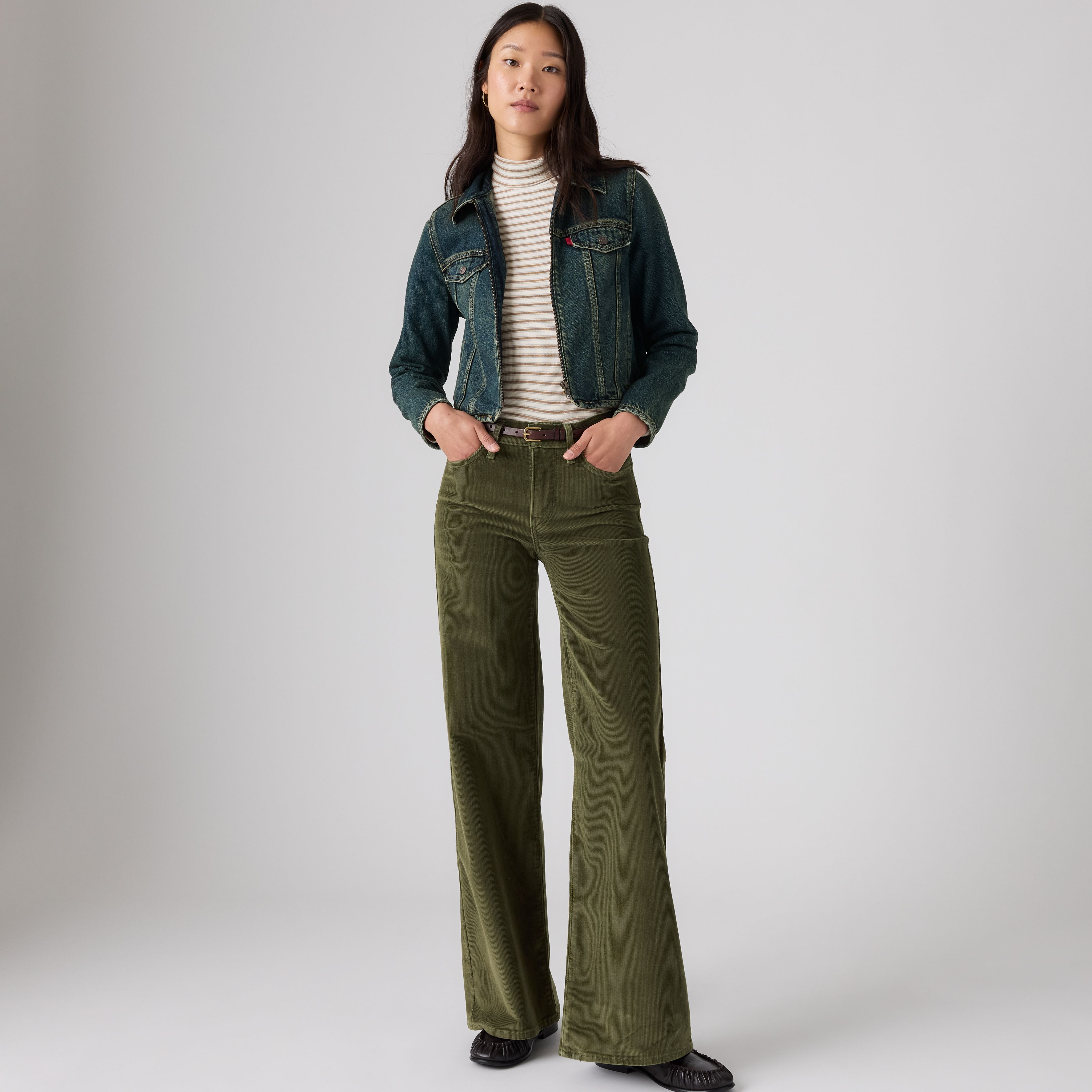 318 Shaping Wide Leg Corduroy Pants 1