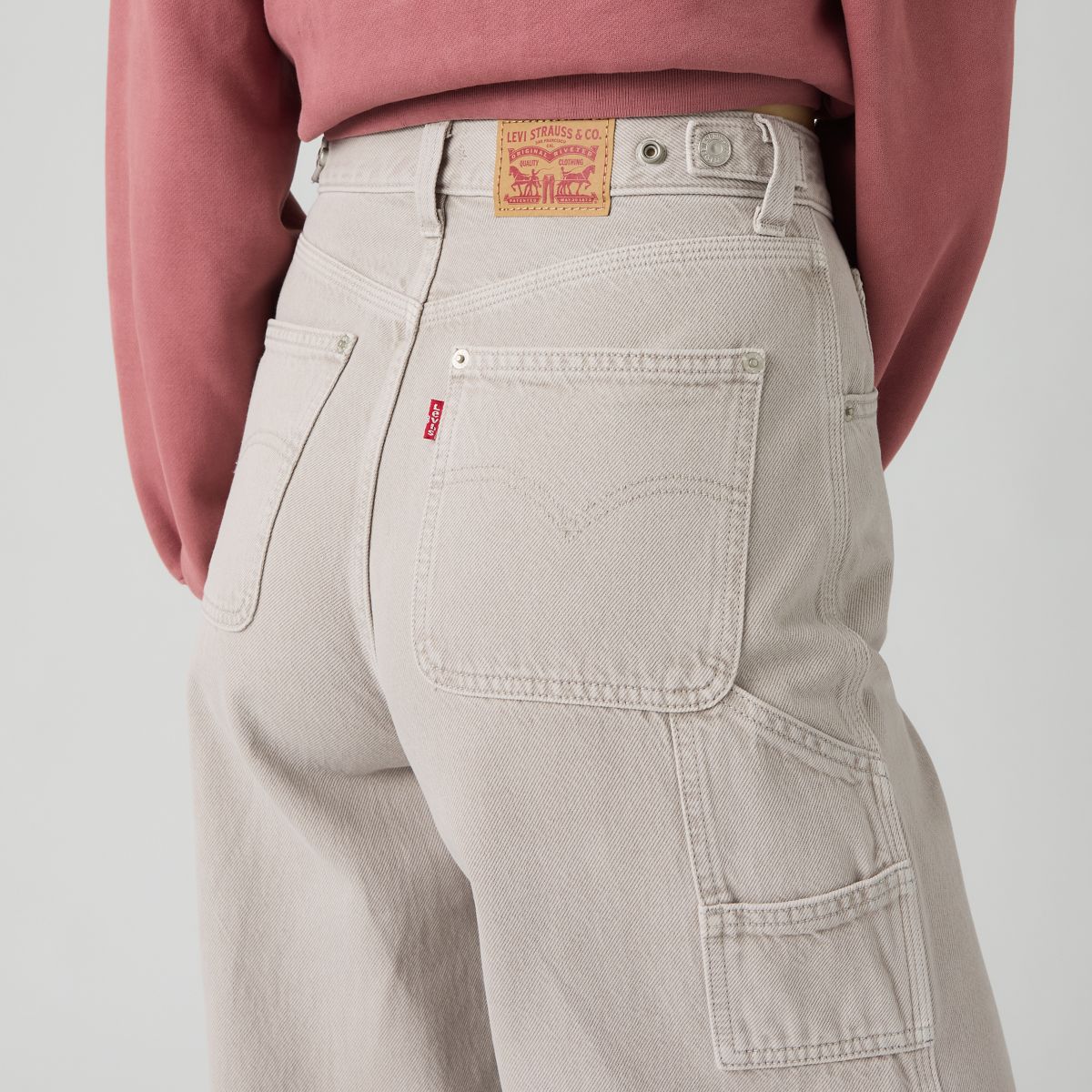 Cinch Baggy Women's Carpenter Pants — Pebbled Path - Grey