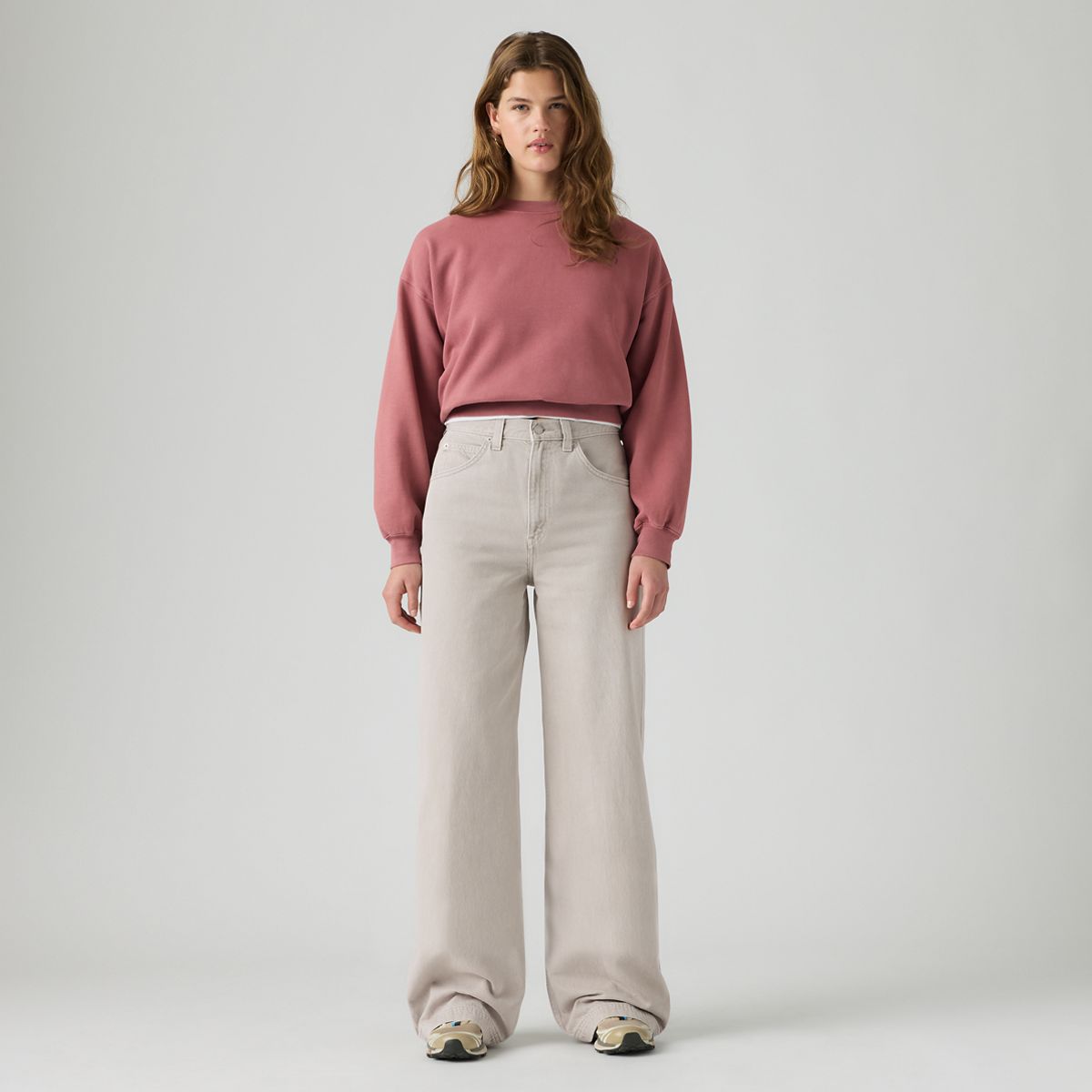 Cinch Baggy Women's Carpenter Pants — Pebbled Path - Grey