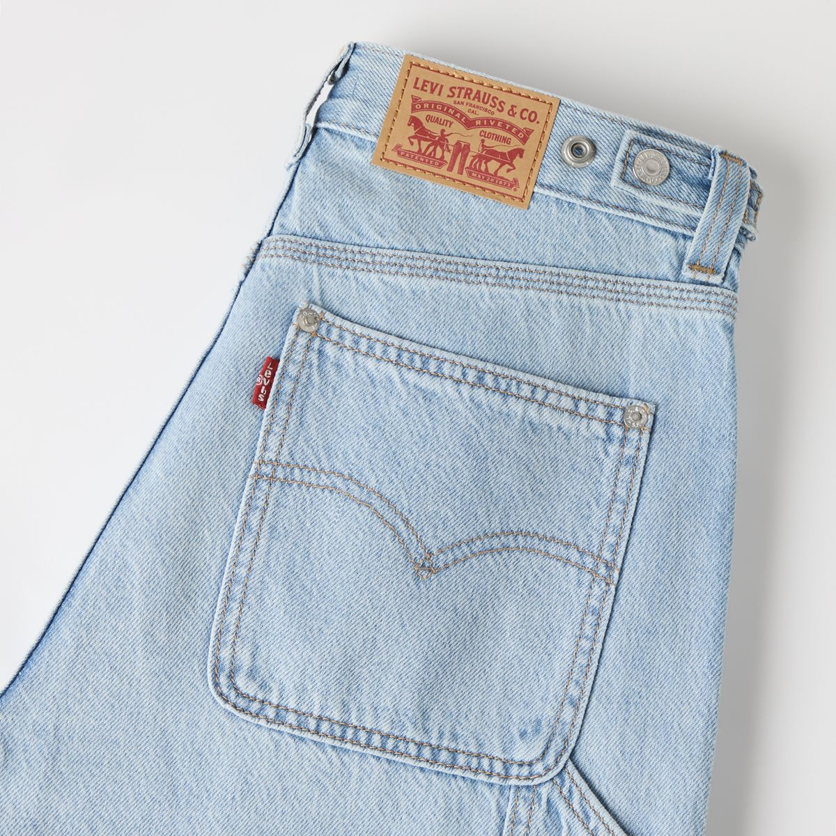 Cinch Baggy Women's Carpenter Pants — Abraided Art Jump - Light Wash