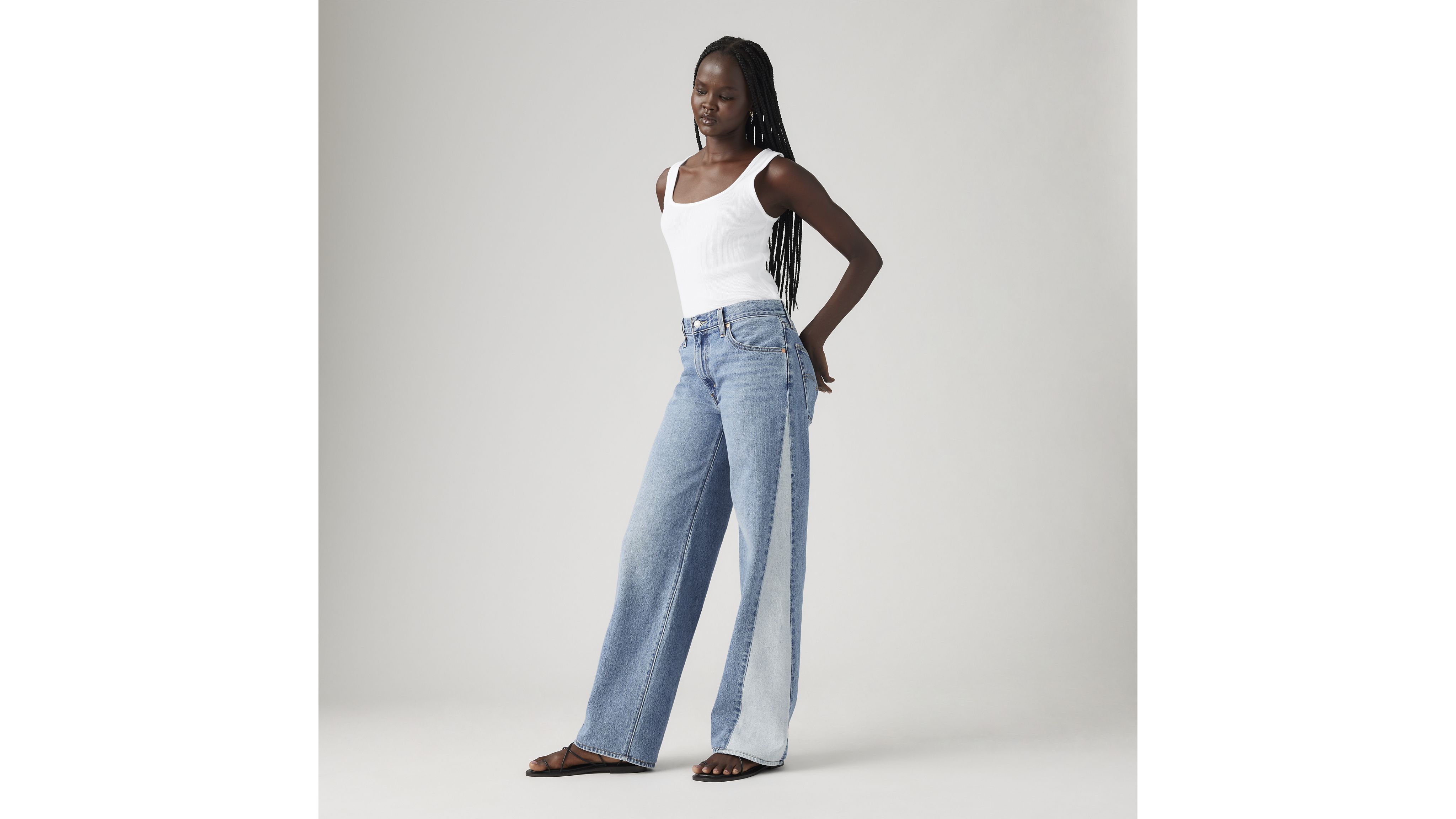 Baggy Dad Pieced Women's Jeans 1