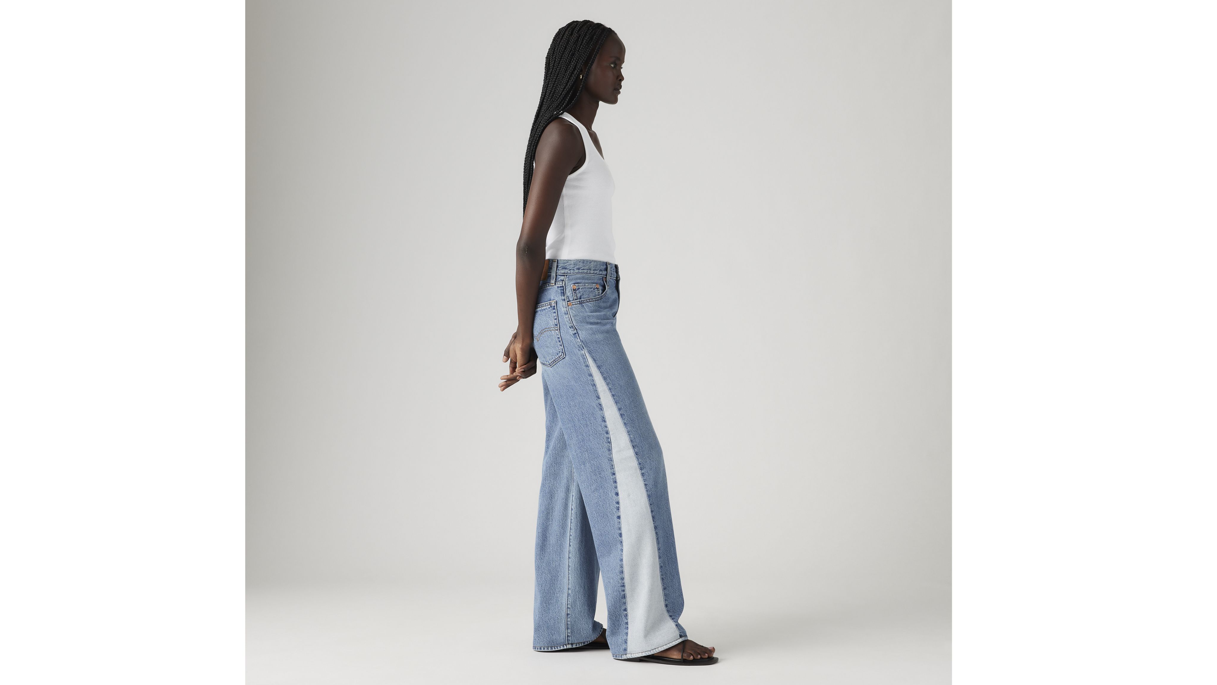 Baggy Dad Pieced Women's Jeans 4