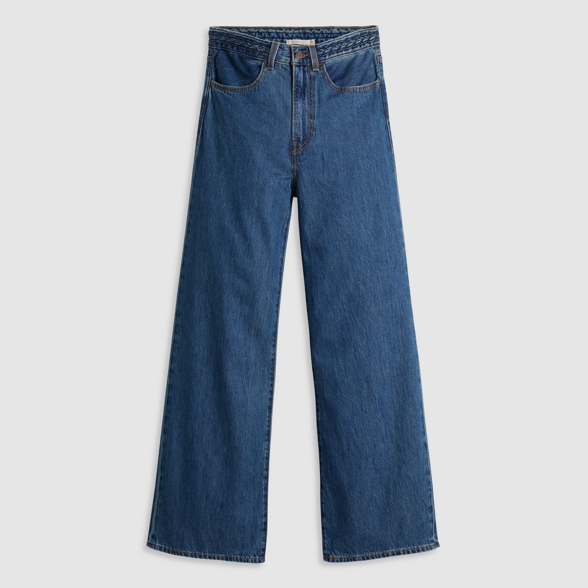 Ribcage Wide Leg Braided Women's Jeans — Big Yikes - Dark Wash