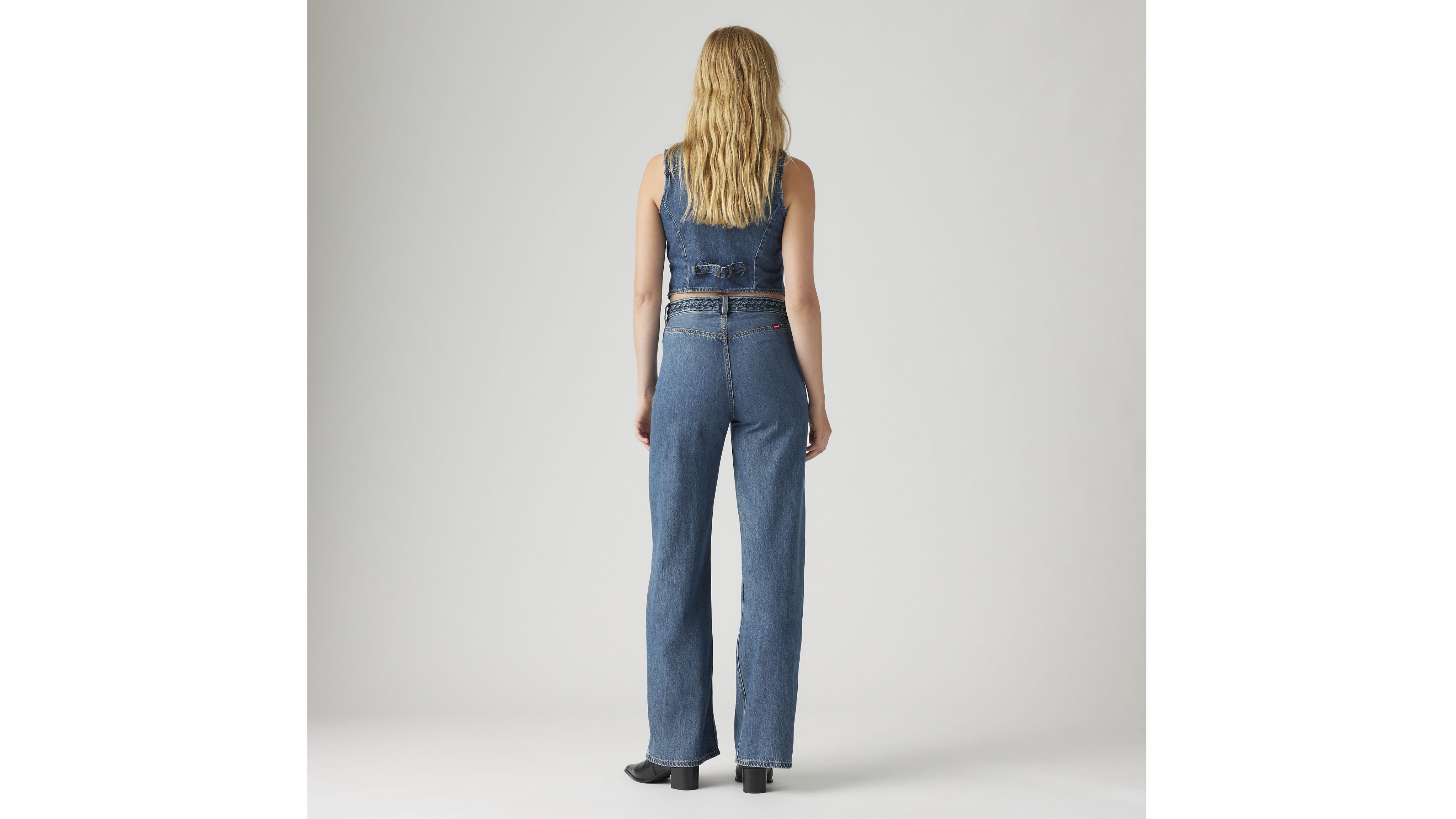 Ribcage Wide Leg Braided Women's Jeans 3