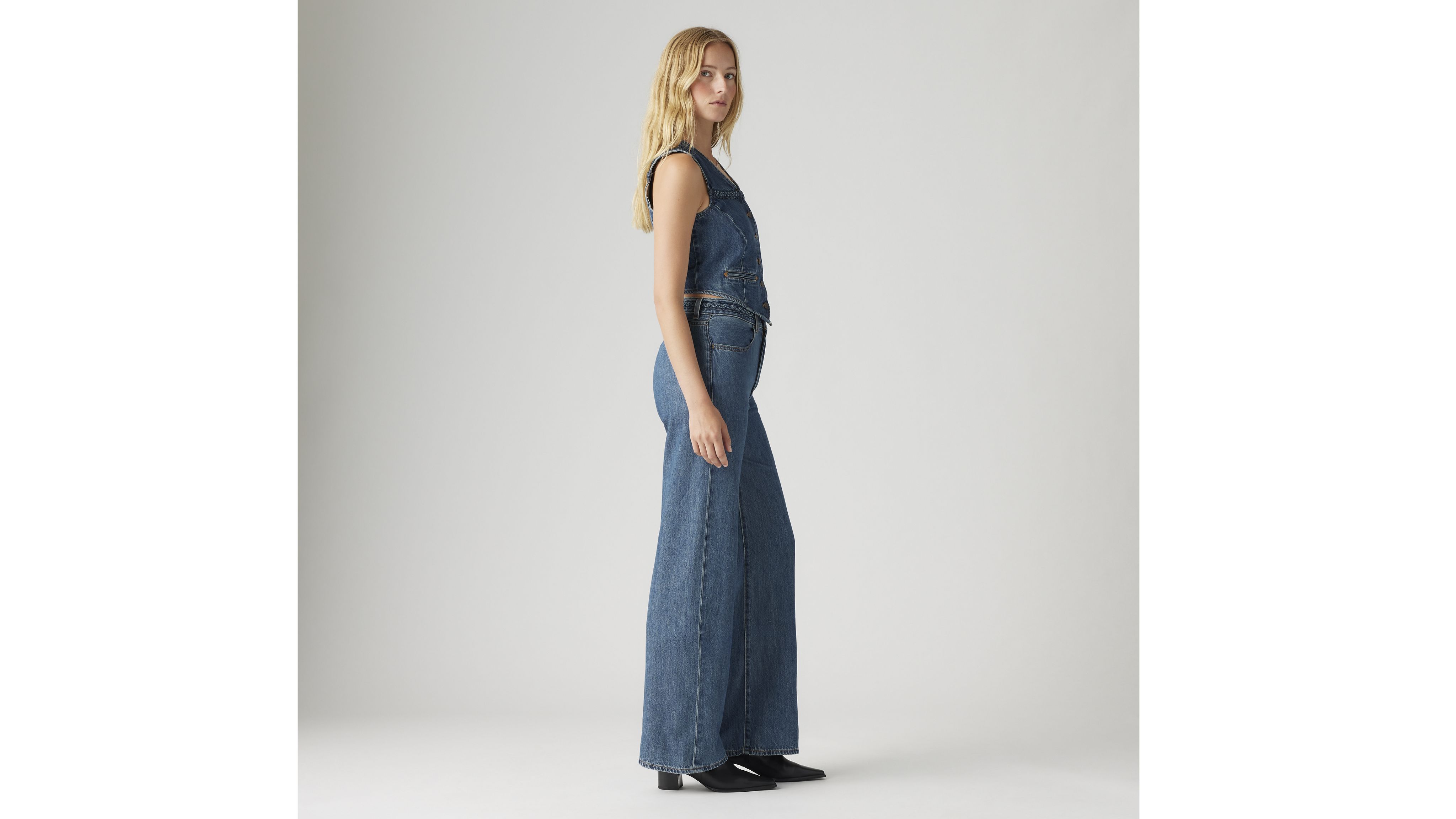 Ribcage Wide Leg Braided Women's Jeans 4