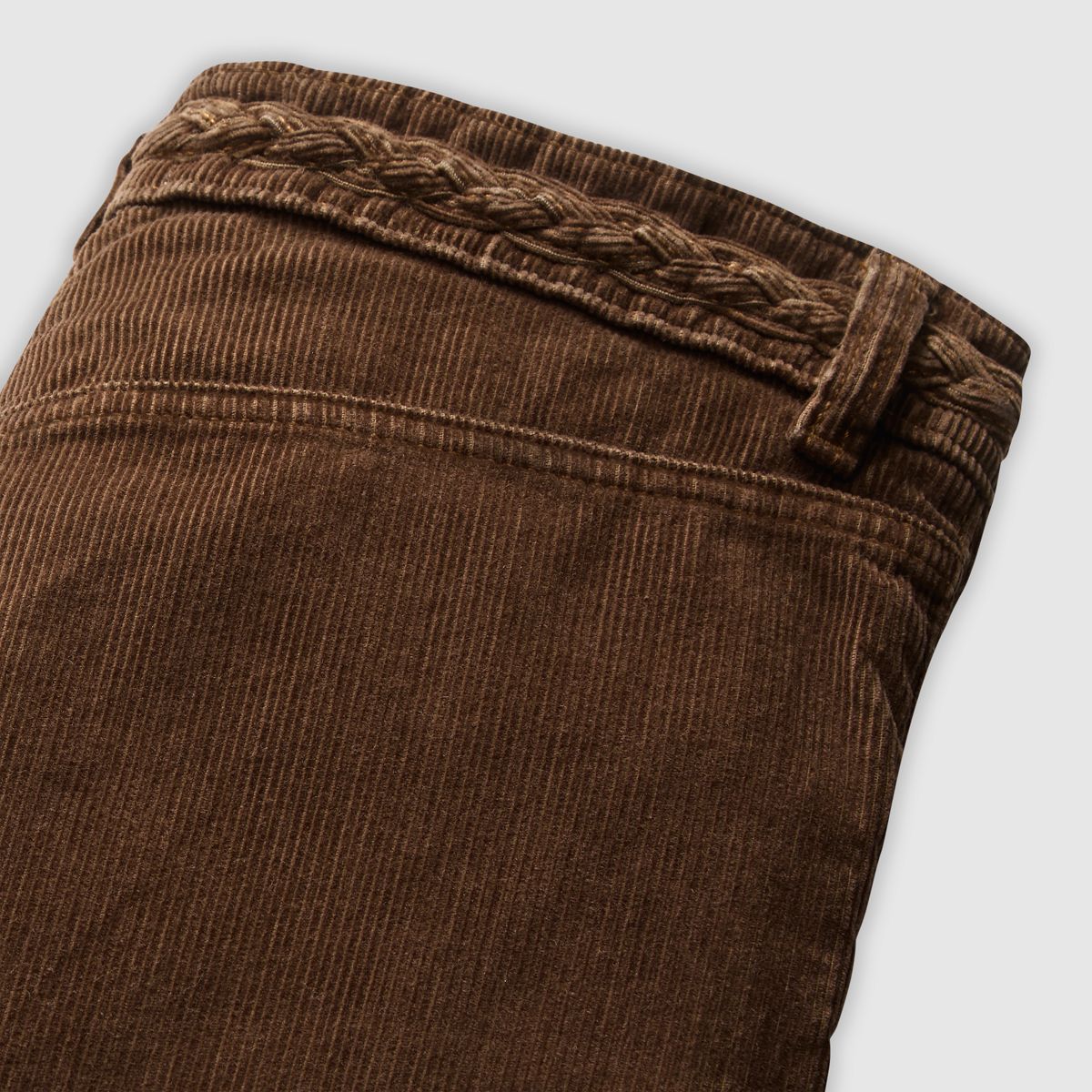 Ribcage Wide Leg Braided Women's Jeans — Carafe - Brown