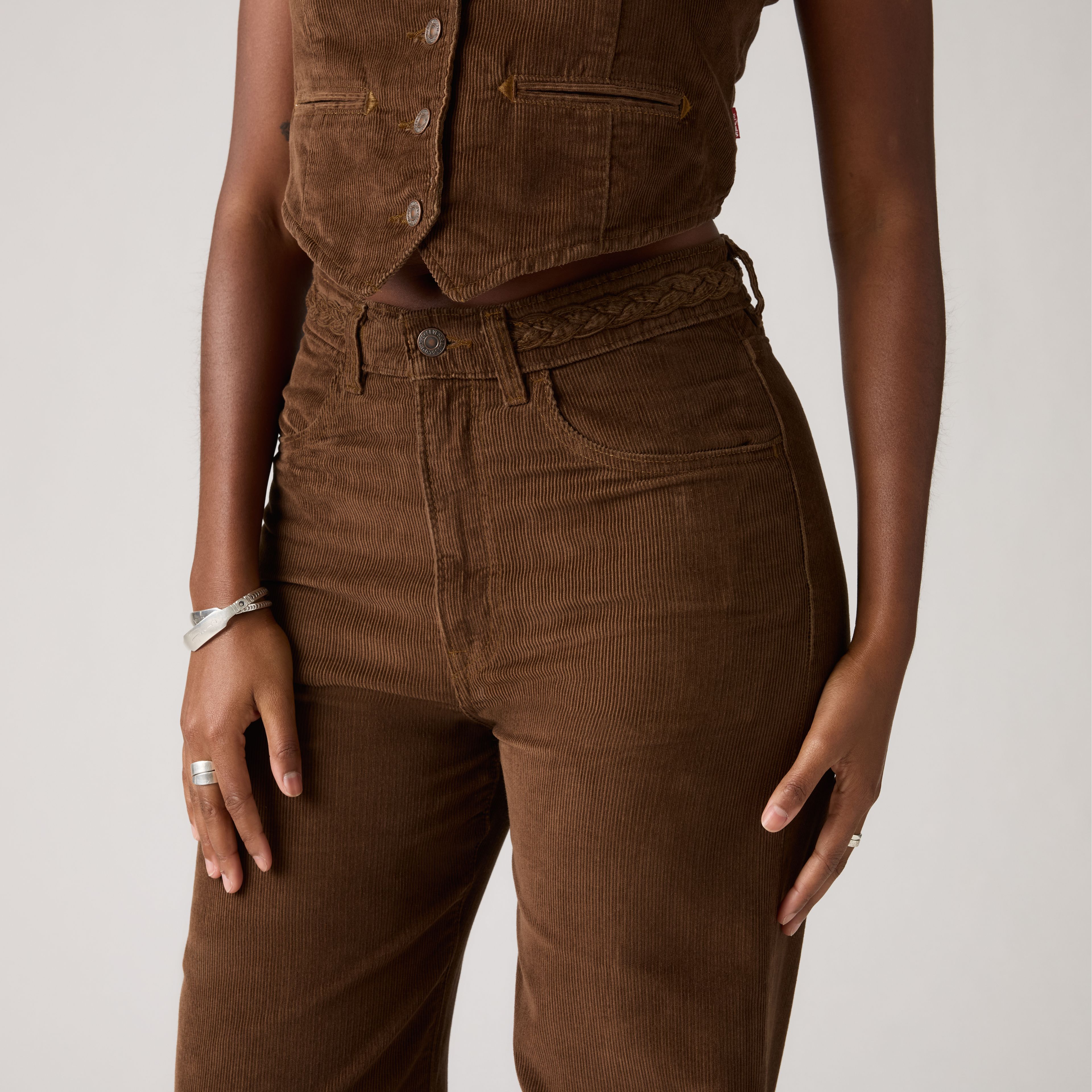 Ribcage Wide Leg Braided Women's Jeans