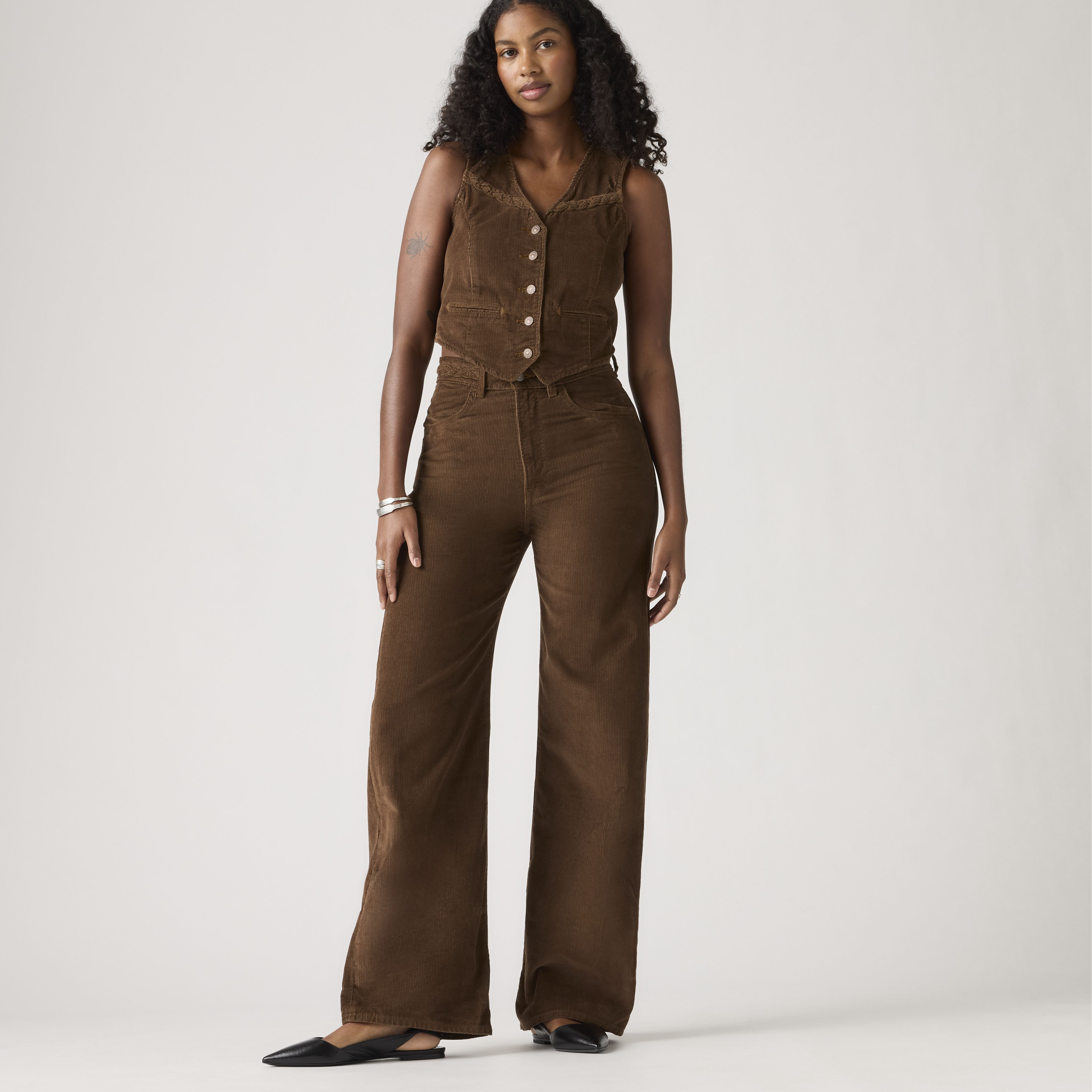 Ribcage Wide Leg Braided Women's Jeans 1