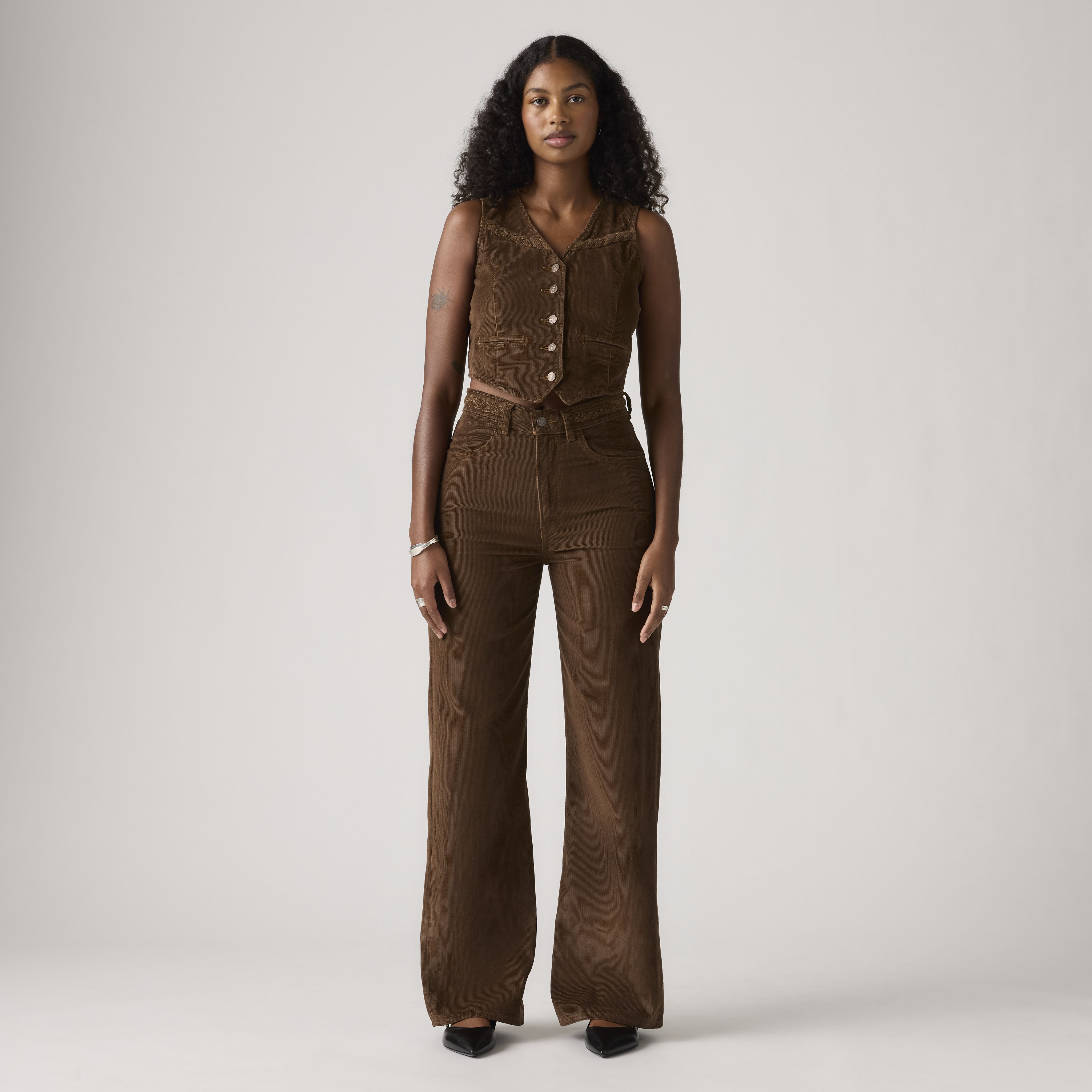 Ribcage Wide Leg Braided Women's Jeans 3