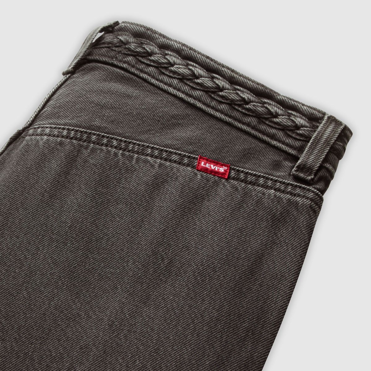 Ribcage Wide Leg Braided Women's Jeans — Don't Cut - Black