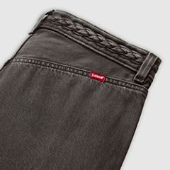 Ribcage Wide Leg Braided Women's Jeans — Don't Cut - Black 7