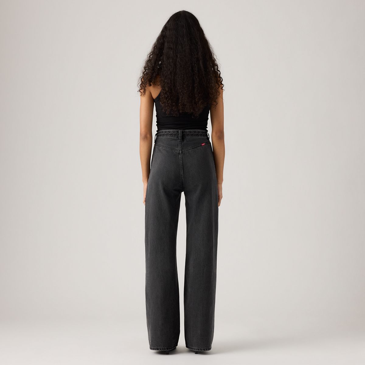 Ribcage Wide Leg Braided Women's Jeans — Don't Cut - Black