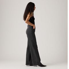 Ribcage Wide Leg Braided Women's Jeans — Don't Cut - Black 4