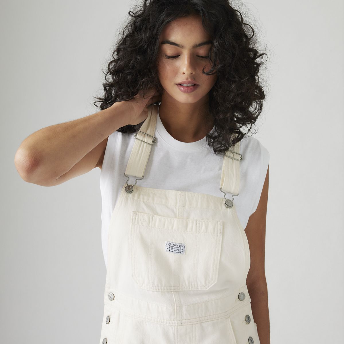 Utility Lightweight Shortalls — Truth Slip - White