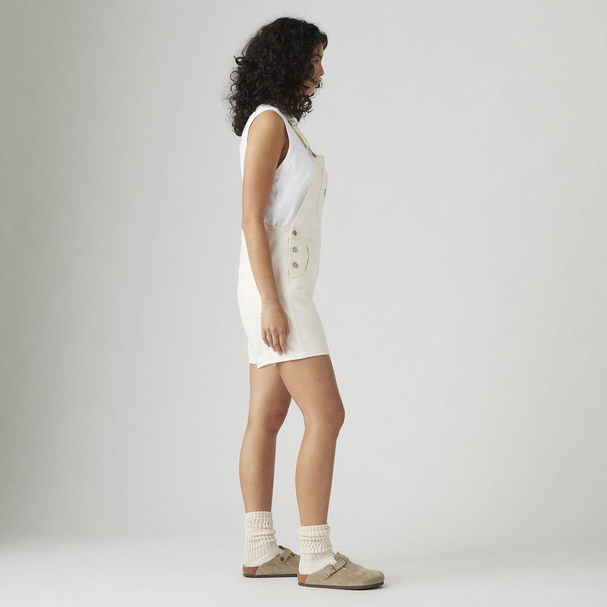 Utility Lightweight Shortalls — Truth Slip - White