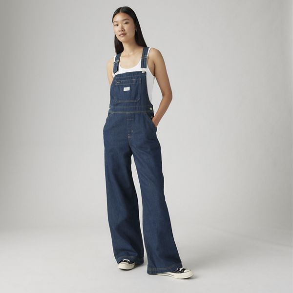 XL Lightweight Overalls — Square Circle - Blue