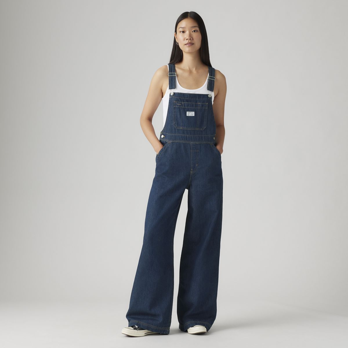 XL Lightweight Overalls — Square Circle - Blue