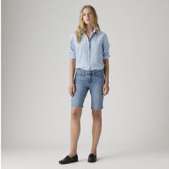 Shaping Bermuda Women's Shorts — Camp Denim Short - Medium Wash 2